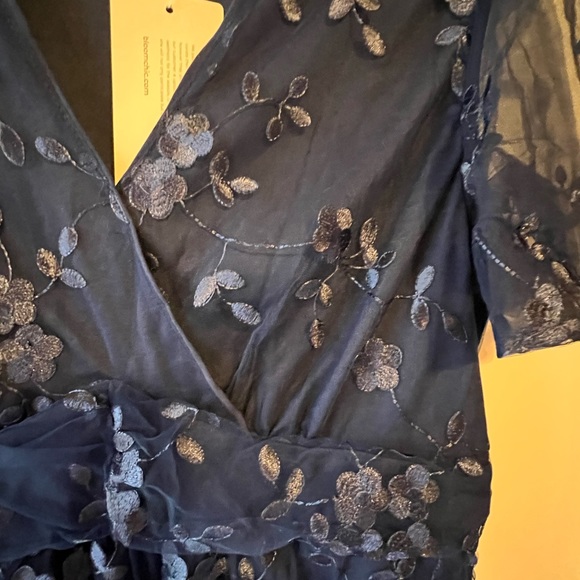 NWT: Bloomchic 14/16 mesh floral overlay dress - Picture 7 of 8